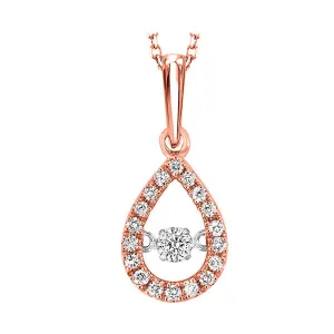 10KT ROSE GOLD DIAMOND (1/5CTW) PENDANT