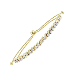 10Kt Yellow Gold Diamond 1/5Ctw Bracelet