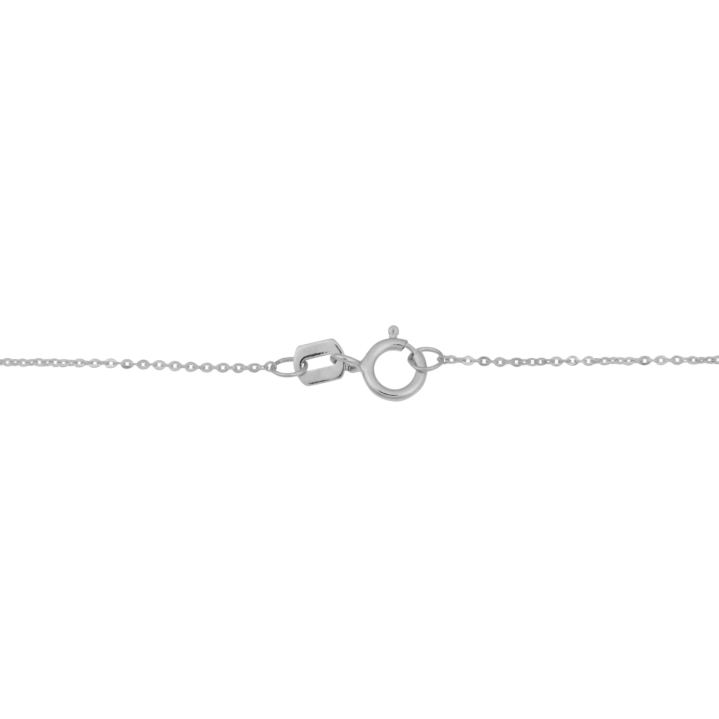 14k White Gold Heart Necklace (18 inch)