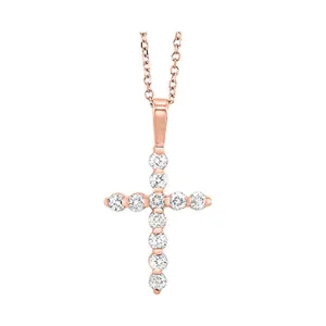 14KT ROSE GOLD DIAMOND (1/10 CTW) PENDANT