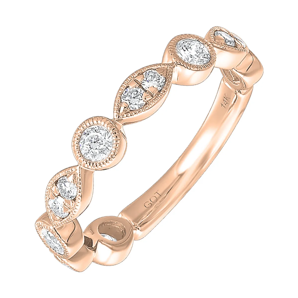 14Kt Rose Gold Diamond 5/8Ctw Ring