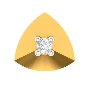 14KT Simple Gold Nose Pin For Elegant Look