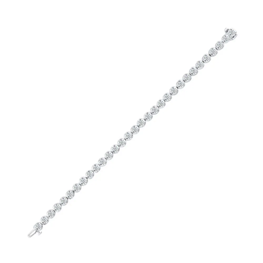 14KT White Gold & Diamond Tennis Bracelet - 1 2/7 ctw