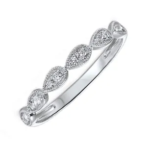 14KT WHITE GOLD DIAMOND (1/8CTW) BAND