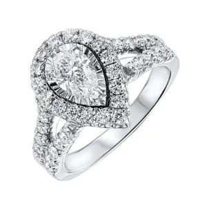 14KT WHITE GOLD DIAMOND(1 1/2CTW) RING