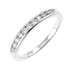 14KT WHITE GOLD DIAMOND(1/3CTW) BAND