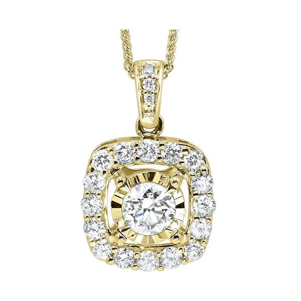 14KT Yellow Gold & Diamond Tru Reflection Neckwear Pendant   - 1 ctw