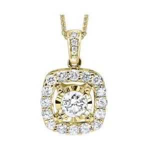 14KT Yellow Gold & Diamond Tru Reflection Neckwear Pendant   - 1 ctw