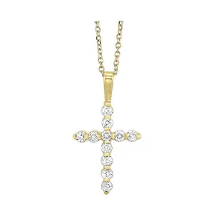 14KT YELLOW GOLD DIAMOND (1/10 CTW) PENDANT