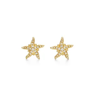 18K Diamond Sea Star Earrings