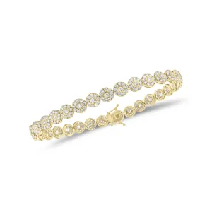 3.37 ct Diamond Halo Tennis Bracelet