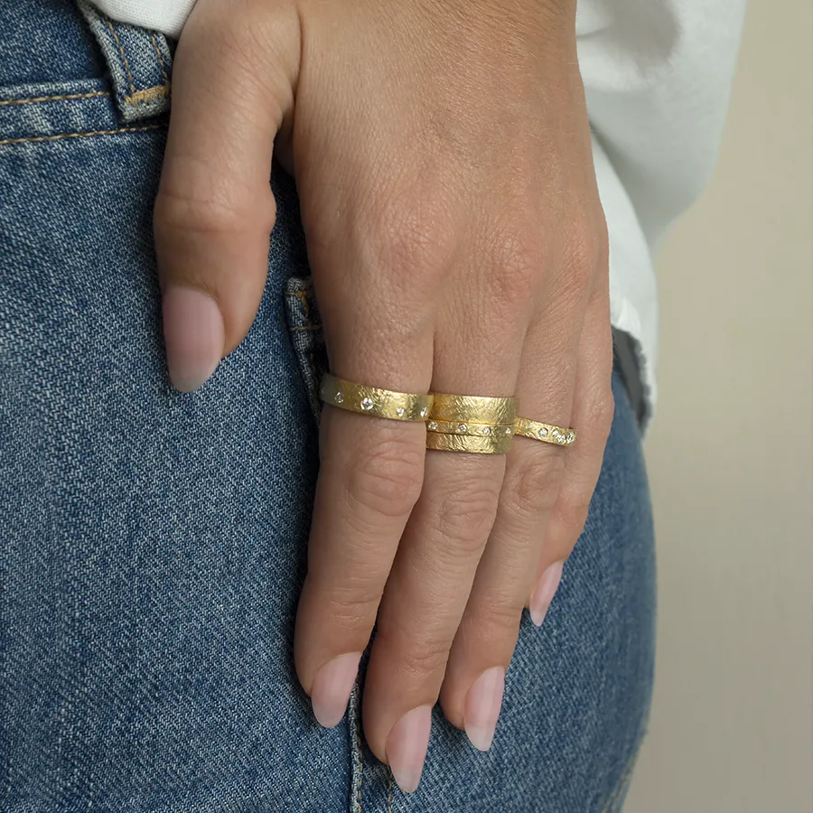 3mm 'Boulder' Diamond Mini Cigar Band