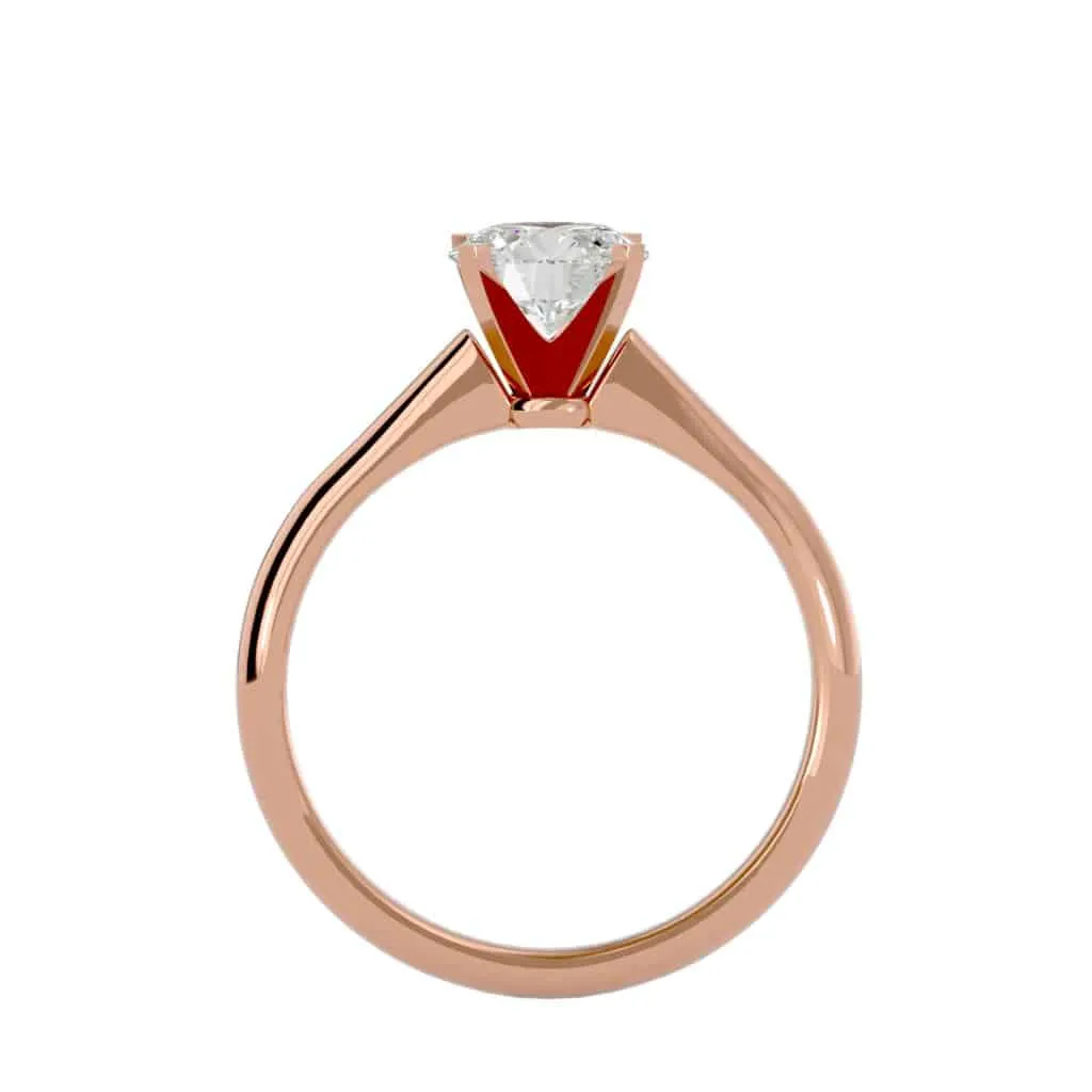 4 Prongs Solitaire Engagement Ring Simple Setting