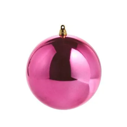 6" Shiny Fuchsia Ball Ornament