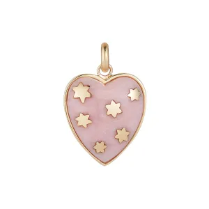 Anna Heart Charm - Pink Opal