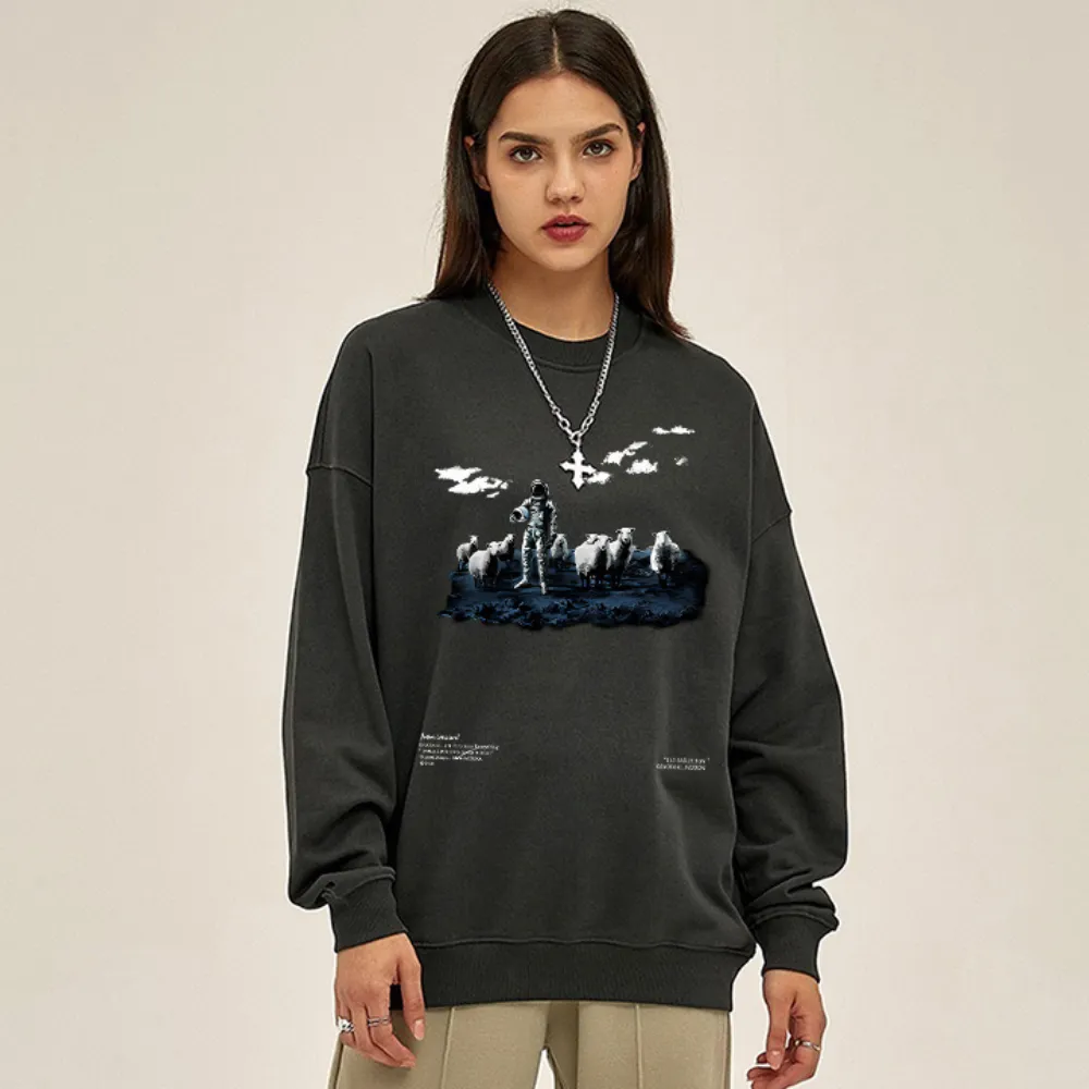 “Astronaut trendy niche print” Sweatshirt