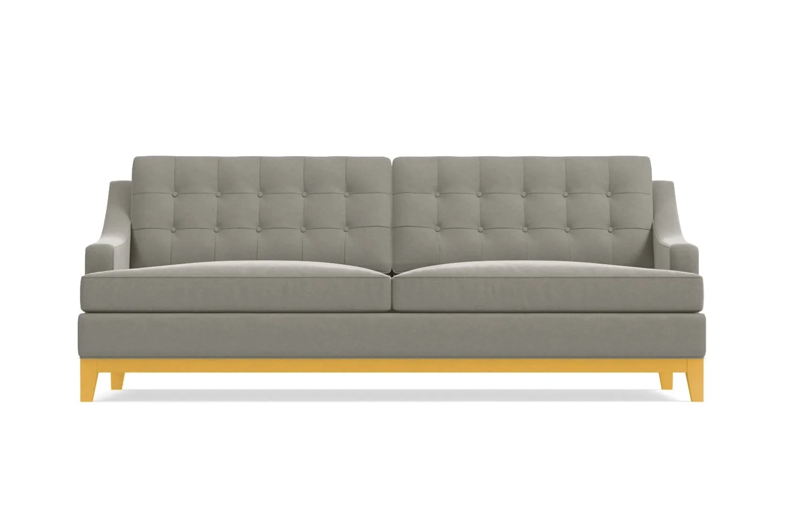 Bannister Velvet Queen Size Sleeper Sofa Bed :: Leg Finish: Natural / Sleeper Option: Memory Foam Mattress