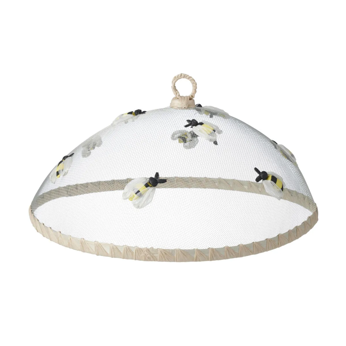 Bee Mesh Food Cover Beige 35cm