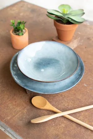 Blue Ceramic Dinner Bowl