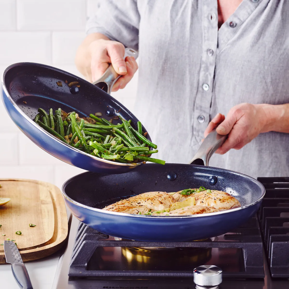 Blue Diamond Classic 9.5" and 11" Frypan Set