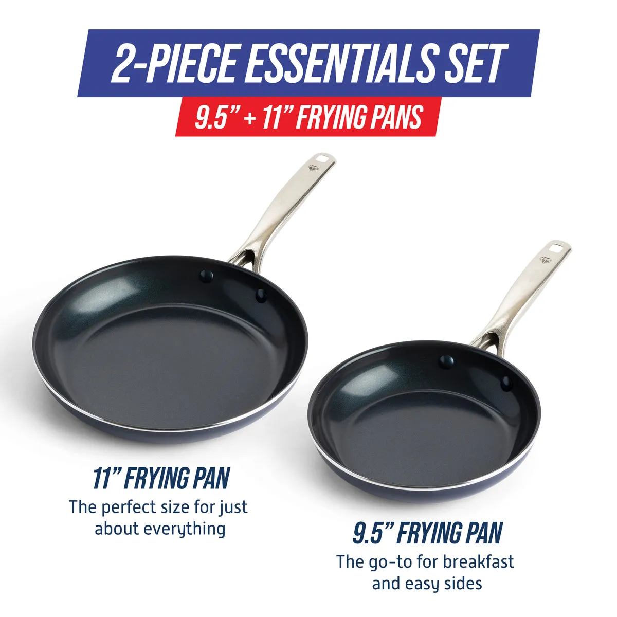 Blue Diamond Classic 9.5" and 11" Frypan Set