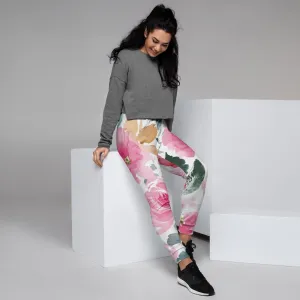 Bold Floral Pattern Womens Joggers Sweatpants