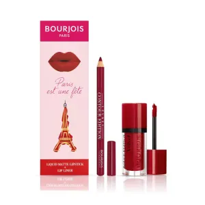 Bourjois Velvet Burnt Red Lips Kit Contour Lip Liner Rouge Velvet Lipstick