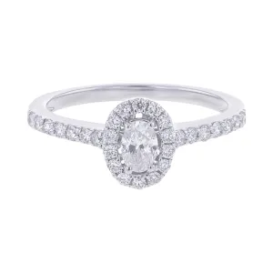 Carly Oval Halo 1/2ct Ready for Love Diamond Engagement Ring