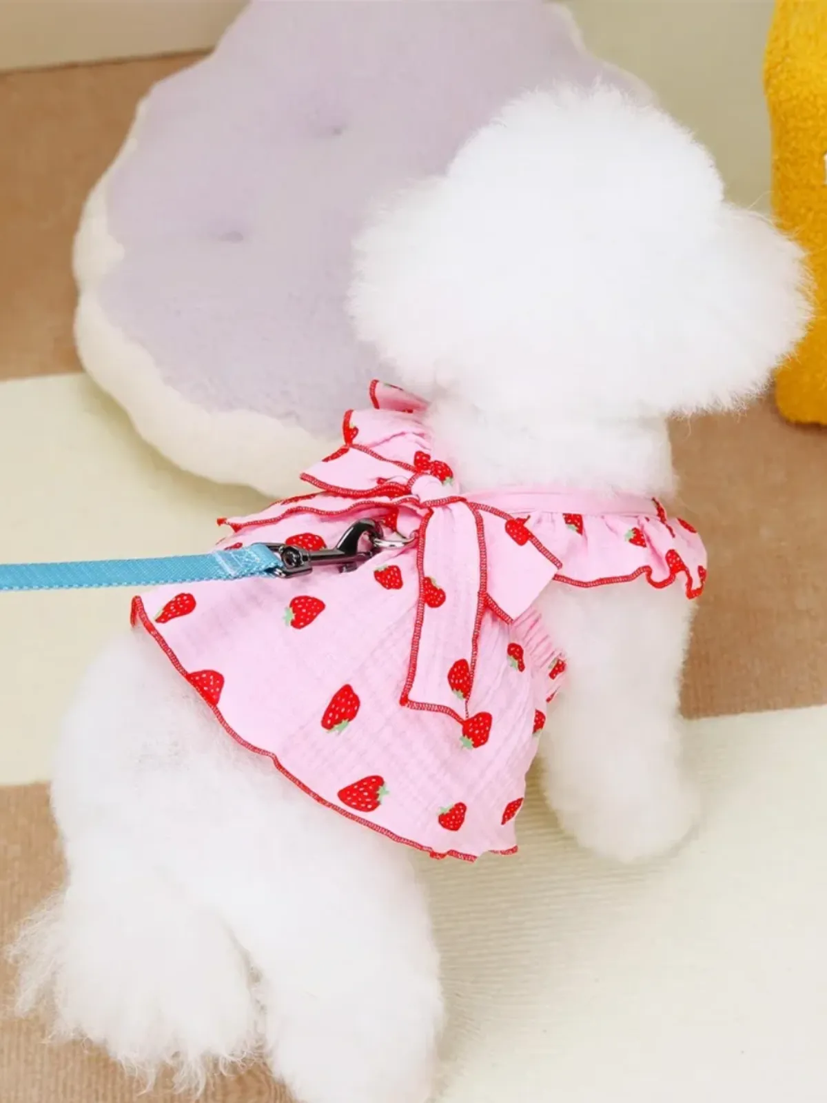 Charming Summer Strawberry Print Dog Dress