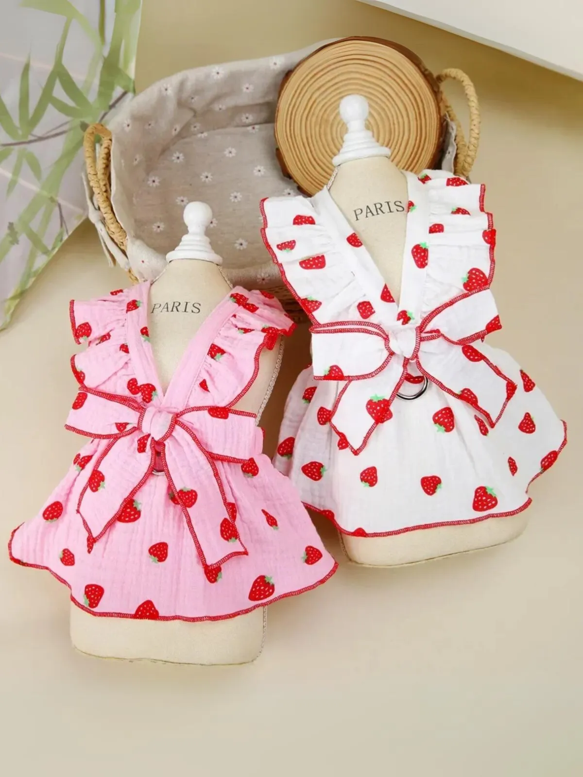 Charming Summer Strawberry Print Dog Dress