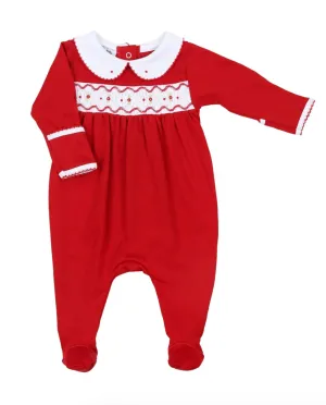 Clara and Caden Smocked Girl Footie