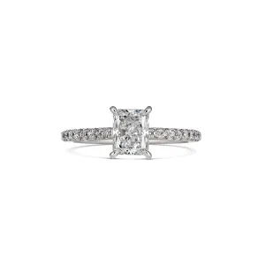 Classic Crawford Radiant Cut Diamond Engagement Ring | Platinum