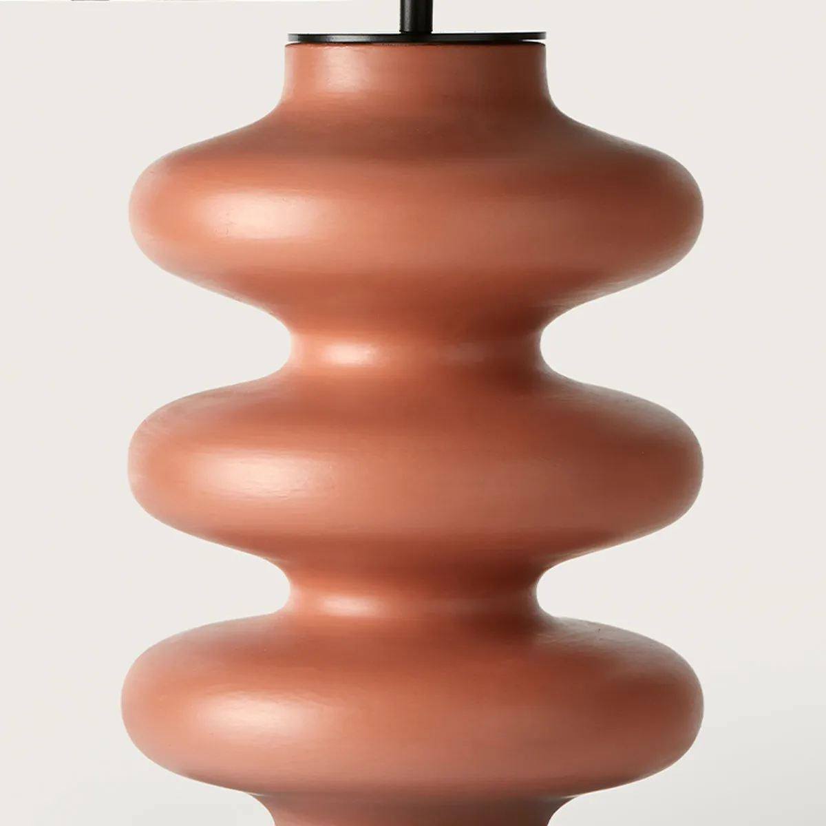 Contemporary Orange Ceramic Side Lamp