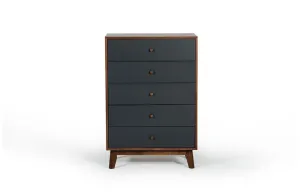 Dali Modern Gray & Walnut Chest