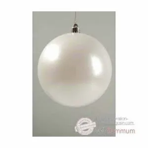 Decoris Shatterproof Bauble 20cm - Winter White