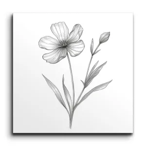 Elegant Floral Pencil Sketch Art