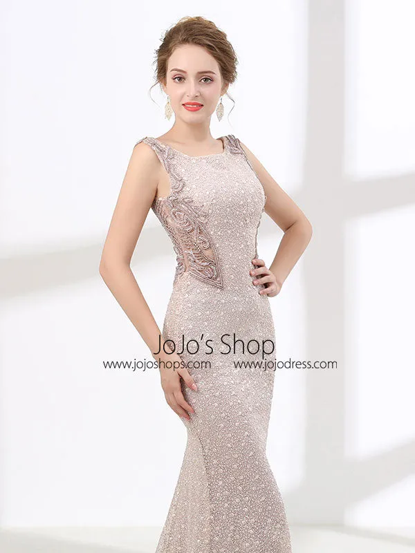 Elegant Long Formal Prom Evening Dress wtih Beautiful Back Design