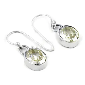 Elegant Silver Earrings with Simple Cubic Zirconia Gemstones