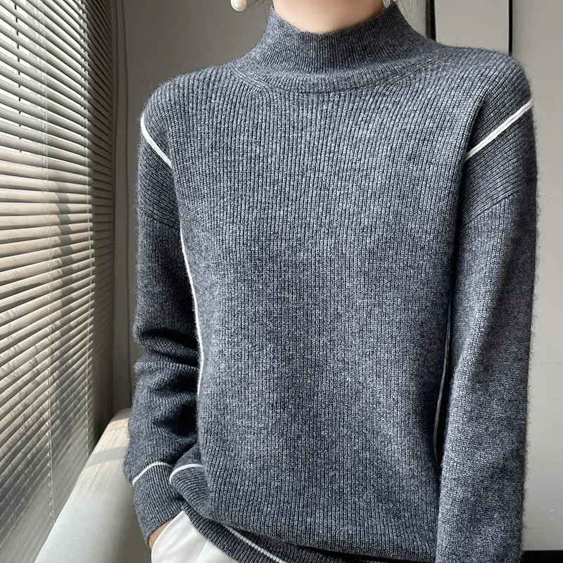 Elegant simple turtleneck sweater