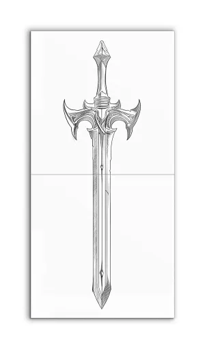 Elegant Sword: Gothic Fantasy Illustration