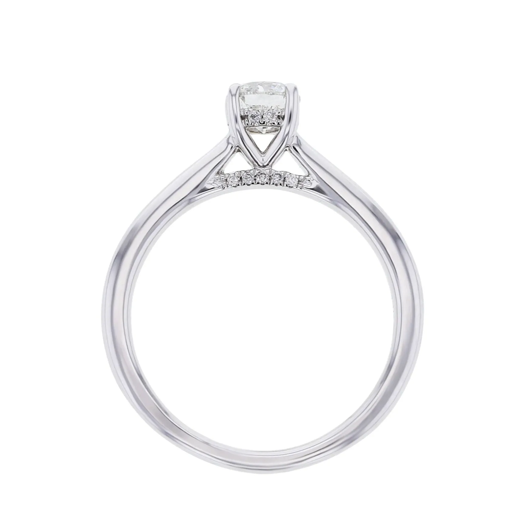 Esme Round Hidden Halo Ready for Love Diamond Engagement Ring 1/2ct