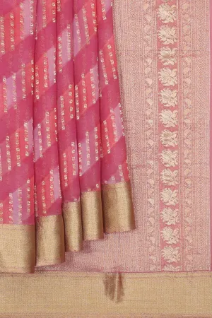 Georgette Pink Saree