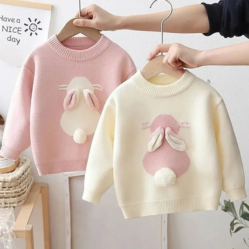 Girls Rabbit Knit Sweater