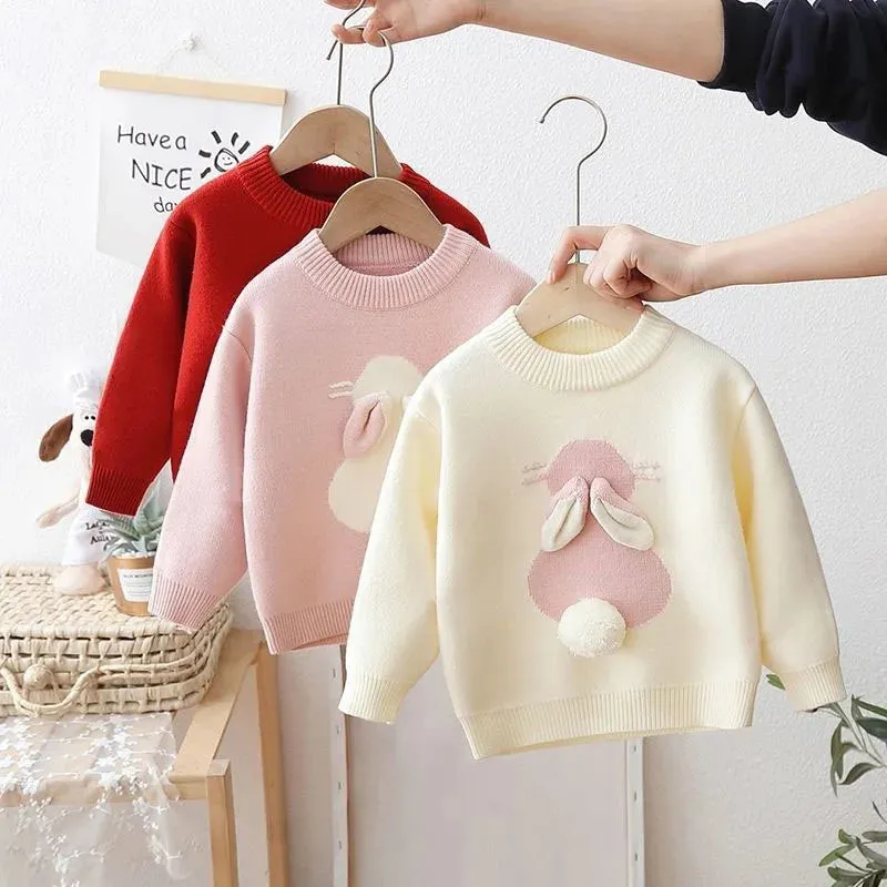 Girls Rabbit Knit Sweater