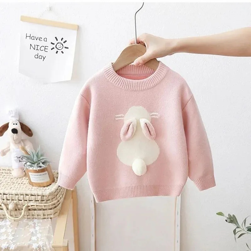 Girls Rabbit Knit Sweater