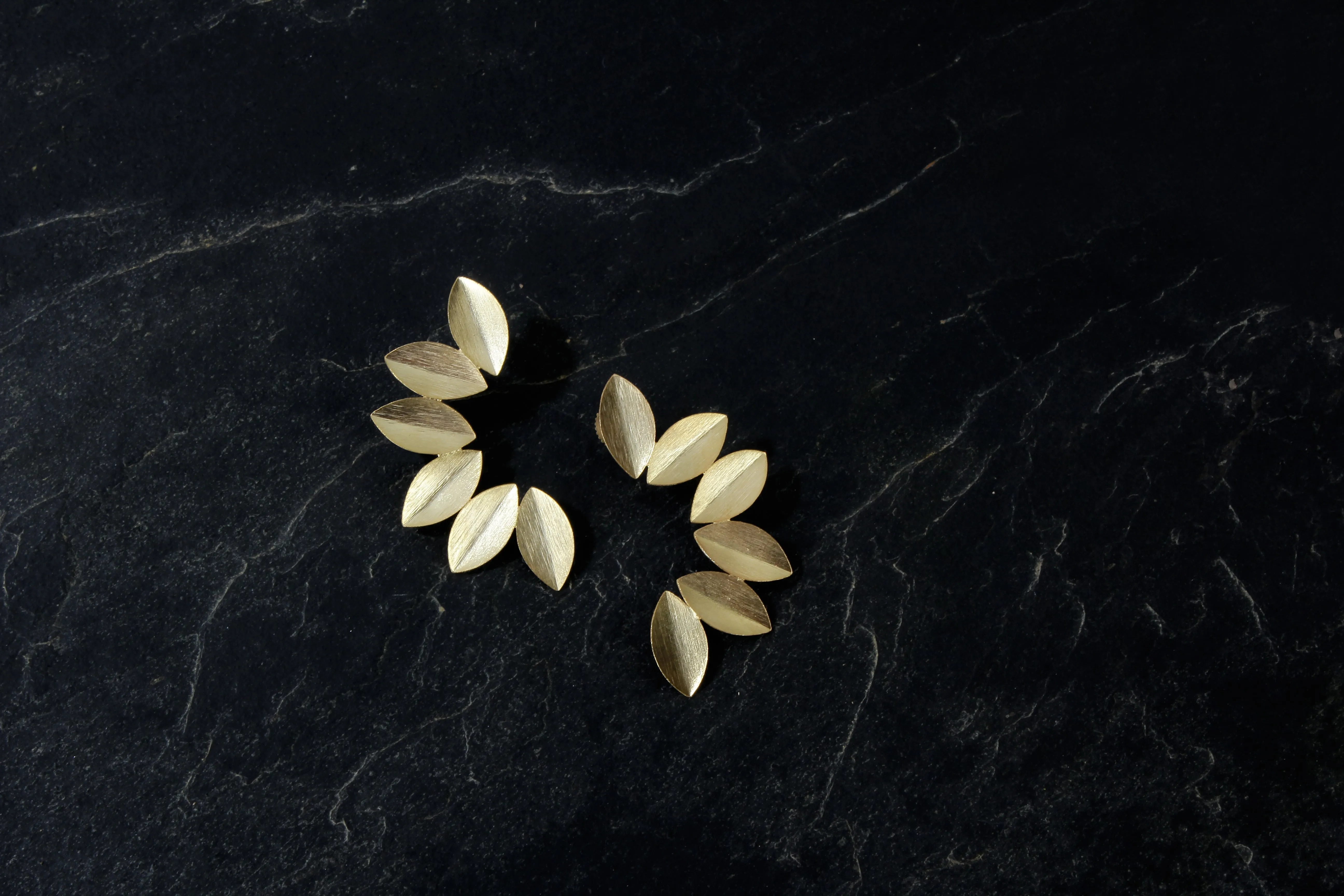 Jewelry - berserk - gold plated leaf cuffs