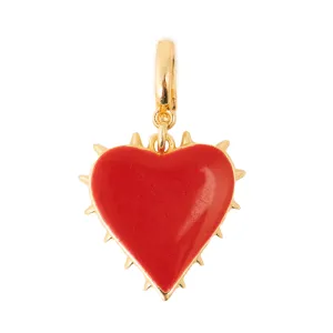 Large Enamel Heart Charm