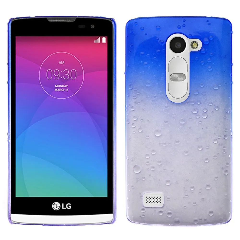 LG Leon LTE Case | Lg Tribute 2 Case | LG Power | LG Sunset | LG Destiny | LG Risio Case,  Ultra Slim Raindrop Case Cover - Blue