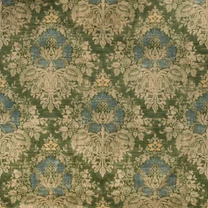 Loden Printed Velvet Fabric