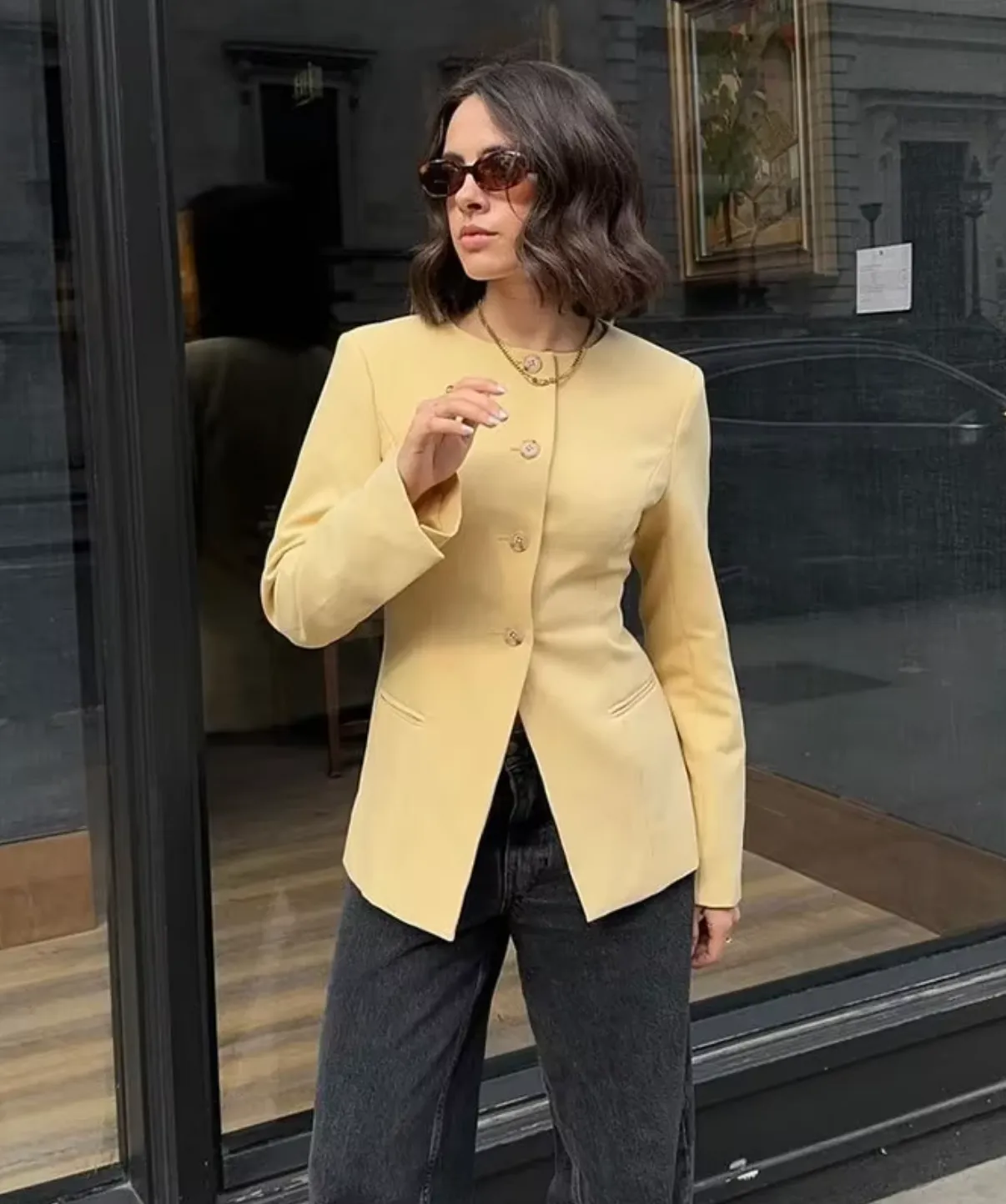 Madoline Blazer in Yellow